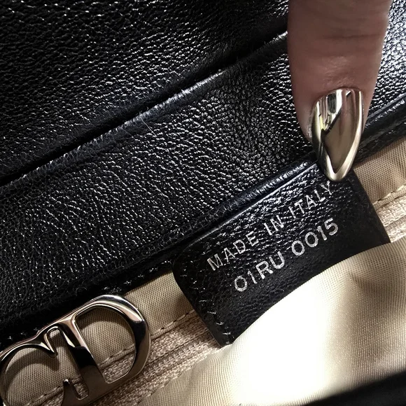 Dior Saddle Bag Vintage Black Goatskin Leather With Contrast Stitch - Picture 13 of 15